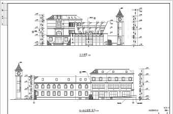 某地永达花园住宅小区会所建筑设计图（共14张）