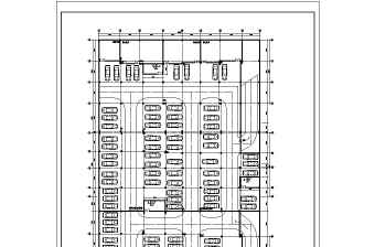 某商场建筑施工设计CAD图（附带地下二层停车场）