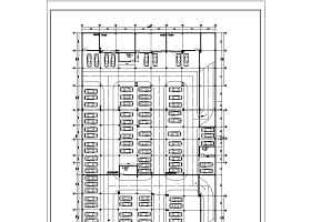 某商场建筑施工设计CAD图（附带地下二层停车场）