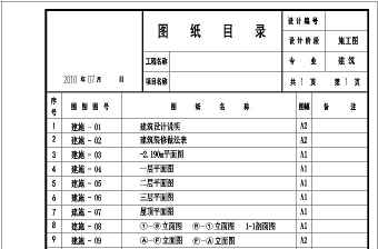 某三层异型柱结构别墅建筑施工图