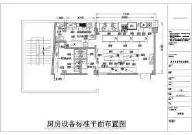 自助餐厅厨房设备平面布置CAD图纸