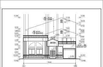 三层砖混结构的单体别墅建筑设计CAD施工图纸