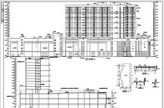 黄金海岸商住综合楼建筑设计CAD施工图