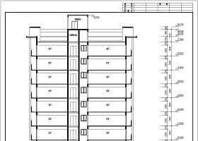 一栋高层商住楼建筑施工设计CAD图纸