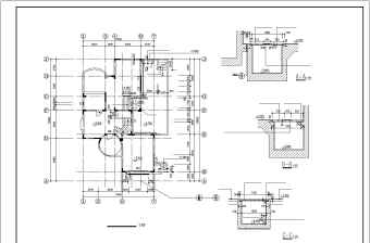 独体别墅建筑设计施工图