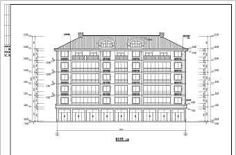 商住楼建筑设计施工CAD图纸