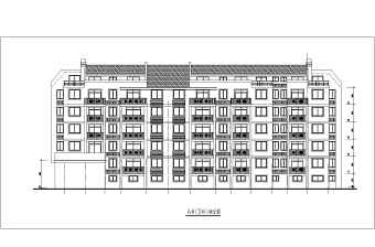 多层坡屋顶复式住宅建筑cad施工图