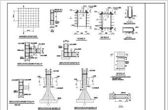某四层砖混结构中学高中楼抗震加固改造CAD图纸