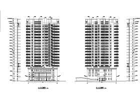 高层商住楼建筑全套施工设计CAD图(带人防)