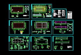 某24米跨门式刚架轻型房屋钢结构厂房整套cad设计施工方案图纸