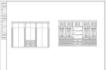 室内装修-欧式柜子设计cad施工图