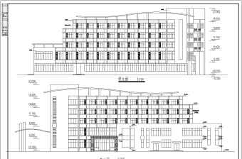 某中学综合楼建筑方案图附效果图