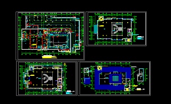 某大型会所建筑设计及施工全套CAD图纸