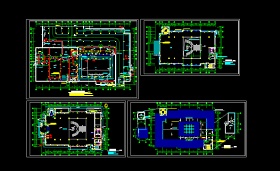 某大型会所建筑设计及施工全套CAD图纸
