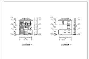 三层别墅全套建筑设计施工图