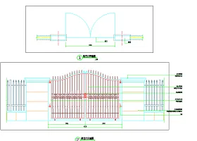 某地厂区铁艺大门设计详图