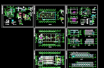 某公司食堂建筑施工与设计全套CAD图纸