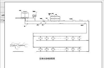 大商场水源热泵空调系统cad施工设计图