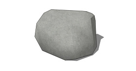 景观灰色石头skp模型