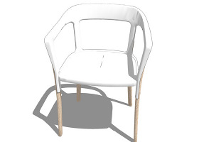 白色椅子模型su单体模型
