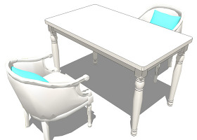 家居桌椅子su模型综合效果图
