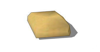 黄色景观园林石头skp模型