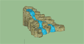 园林景观石头假山skp模型