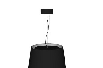 黑色吊灯单体模型效果图