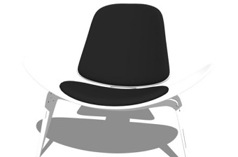 黑色椅子办公室su模型效果图
