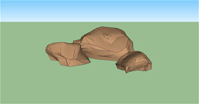 园林群石skp模型