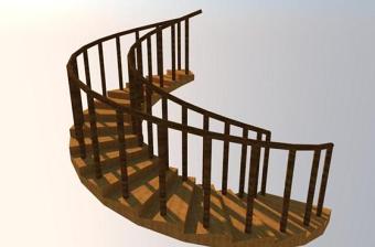 SU旋转楼梯模型
