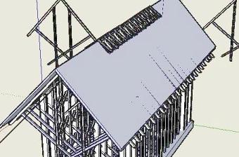 骨架建筑模型SU