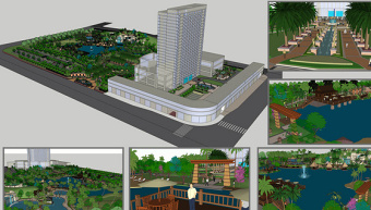 酒店外观3D模型图片