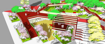 校园广场景观设计效果图图片