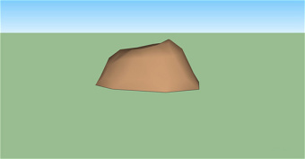 单个石头园林skp模型