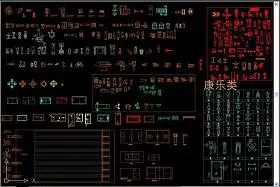 原创健身器材cad平面素材-版权可商用