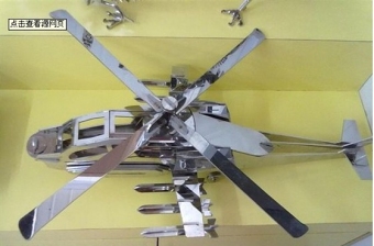 原创激光切割工艺品CAD图纸3D拼装图飞机-版权可商用