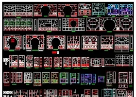 原创中式古典风格博古柜多宝格CAD图库大全