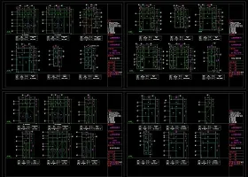 原创CAD各种玻璃门窗及大样节点图-版权可商用