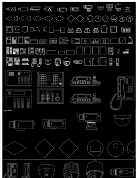 全套安防监控设备CAD图库