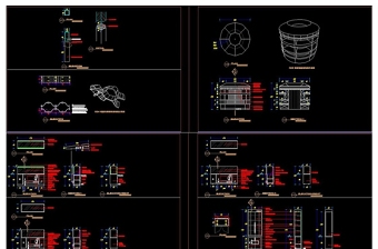 原创展厅柜台货架CAD施工图三维立体图-版权可商用