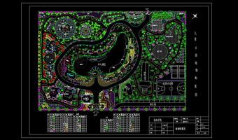 原创3套公园园林景观CAD平面施工图