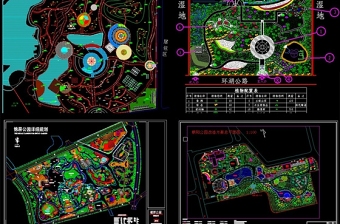 原創各式公園景觀設計CAD平面圖方案-版權可商用