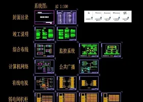 原创酒店智能化工程竣工图纸CAD弱电智能化-版权可商用