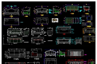 原创百款沙发生产加工CAD图纸-版权可商用