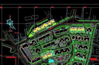 居住区cad平面规划图图片