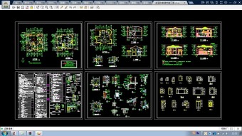多层别墅建筑cad全套施工图