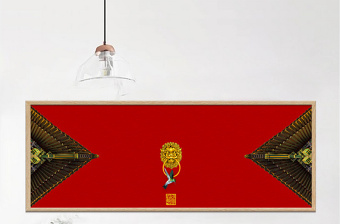 中国风墙画故宫古建筑宫廷床头装饰画