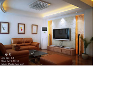 现代风格客厅室内空间3dmax模型免费下载
