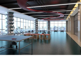 3dmax健身房效果图片